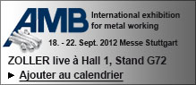 ZOLLER live at AMB - International exhibition for metal working, 18. - 22. Sept. 2012, Messe Stuttgart