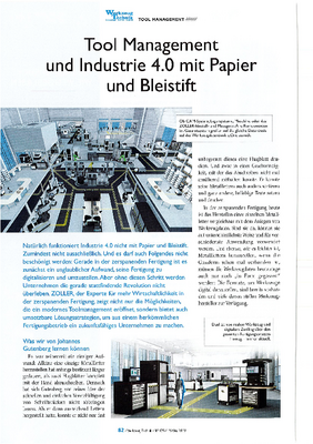 Veröffentlichung in Werkzeug Technik