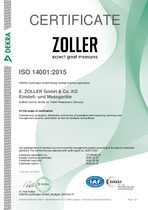 Certificate ISO 14001
