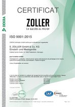 Certificat ISO 9001