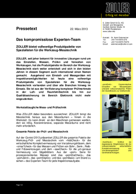 Presseinformation: Control 2013