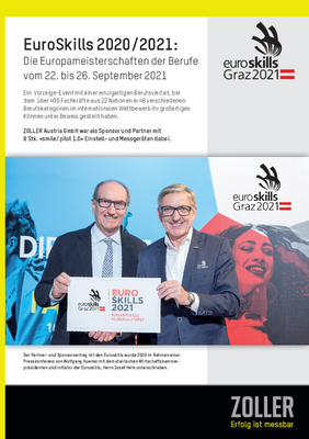 ZOLLER Austria unterstützte die EuroSkills